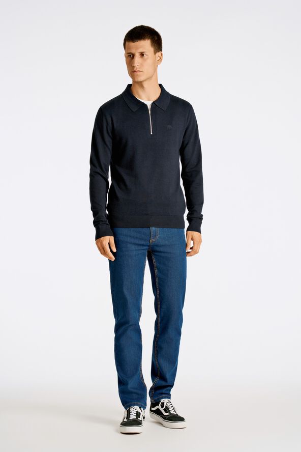 Ecovero L/S zip polo