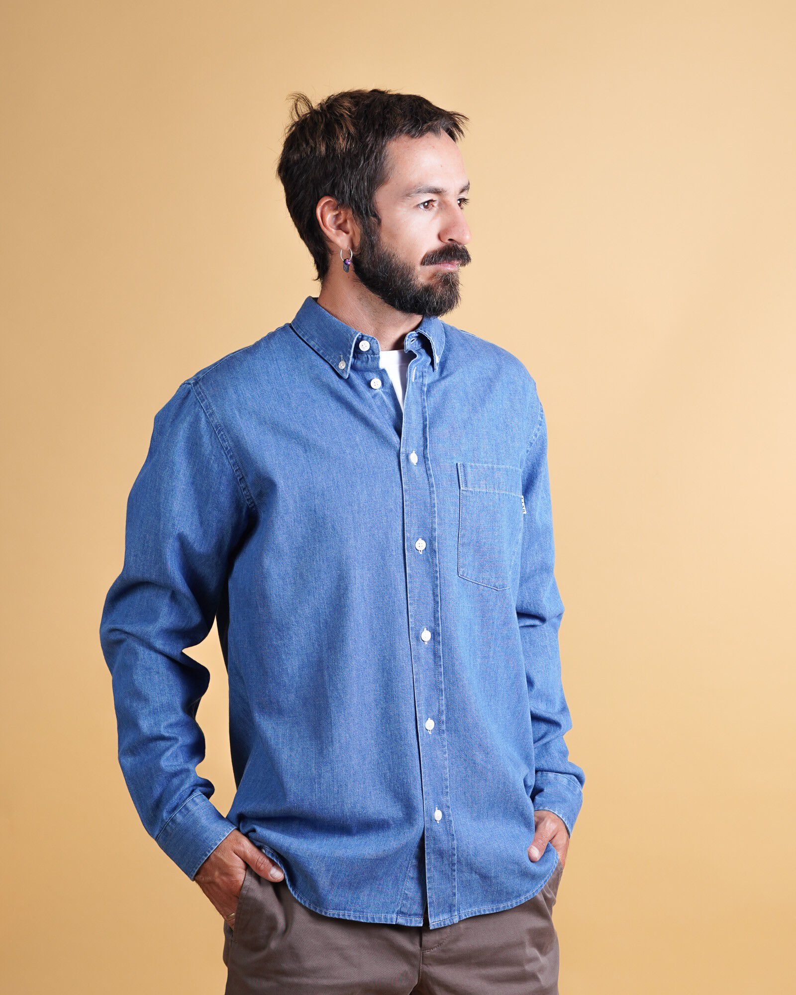 CHAMBRAY MEN'S BD SHIRT