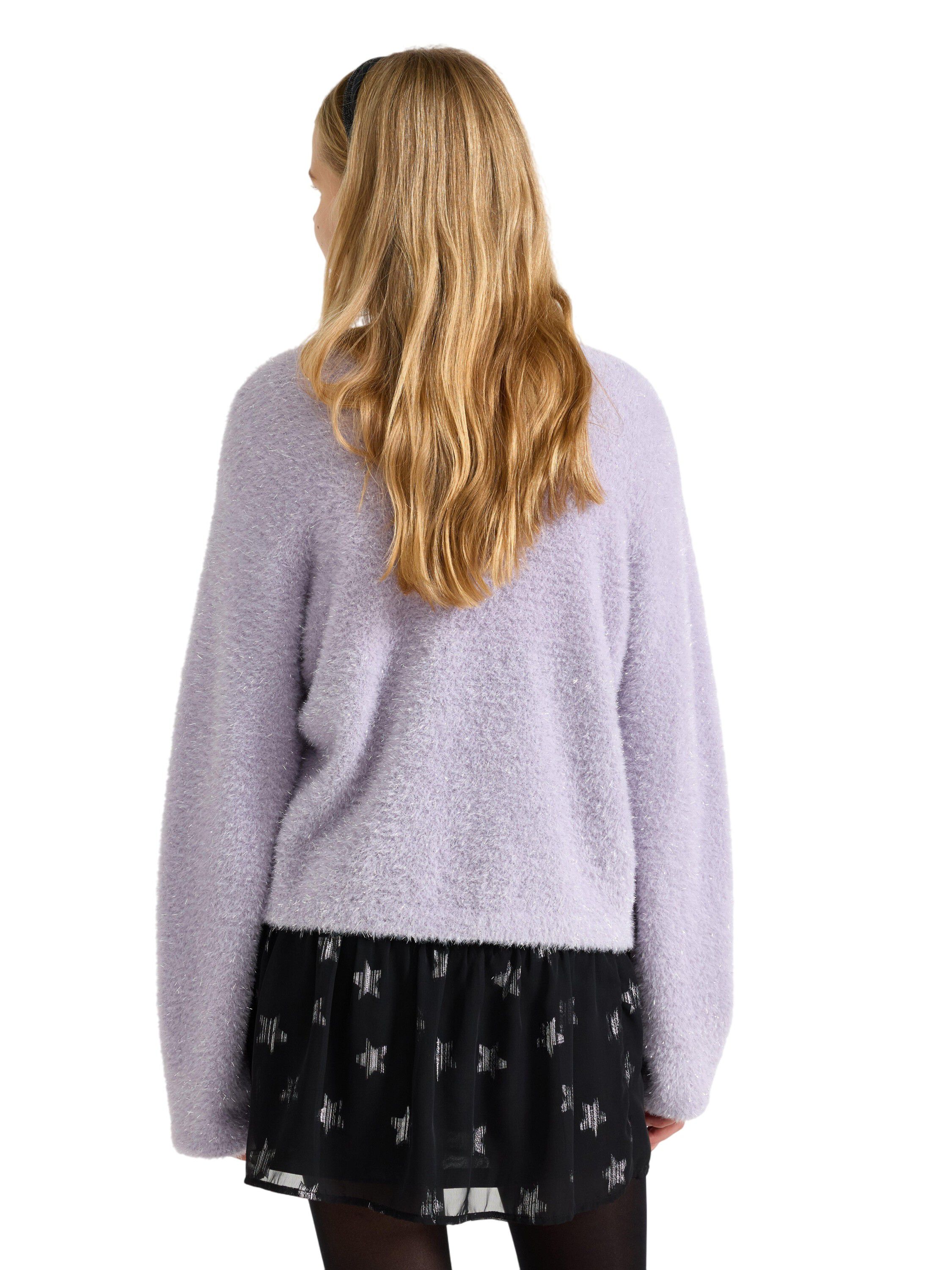 Soft, fluffy cardigan in feather ya