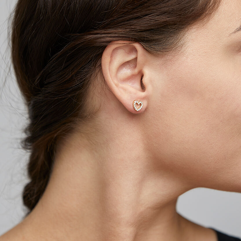 &Oslash;reringe, edie, guldbelagt, krystal