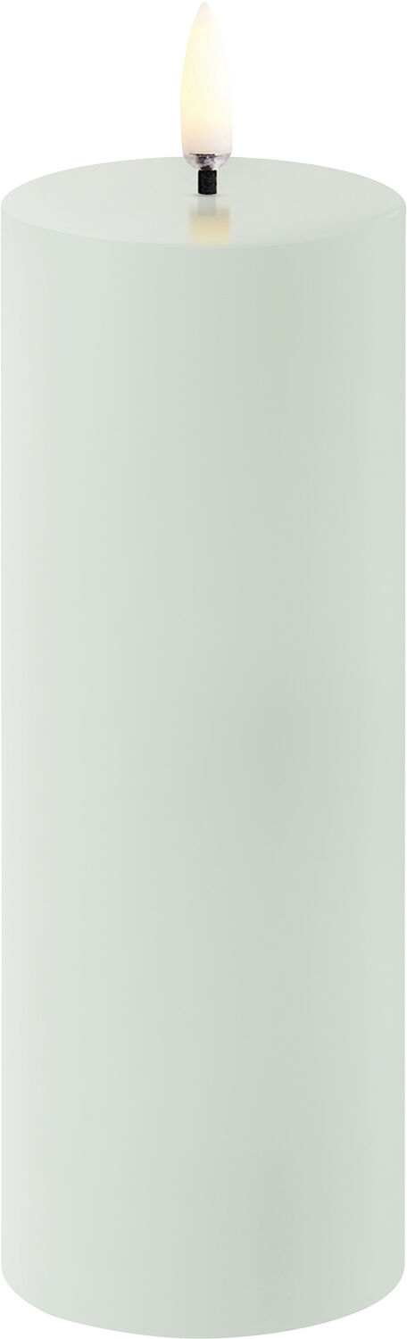 LED pillar candle, Dusty Green, Smooth, 5,8x15,2 cm