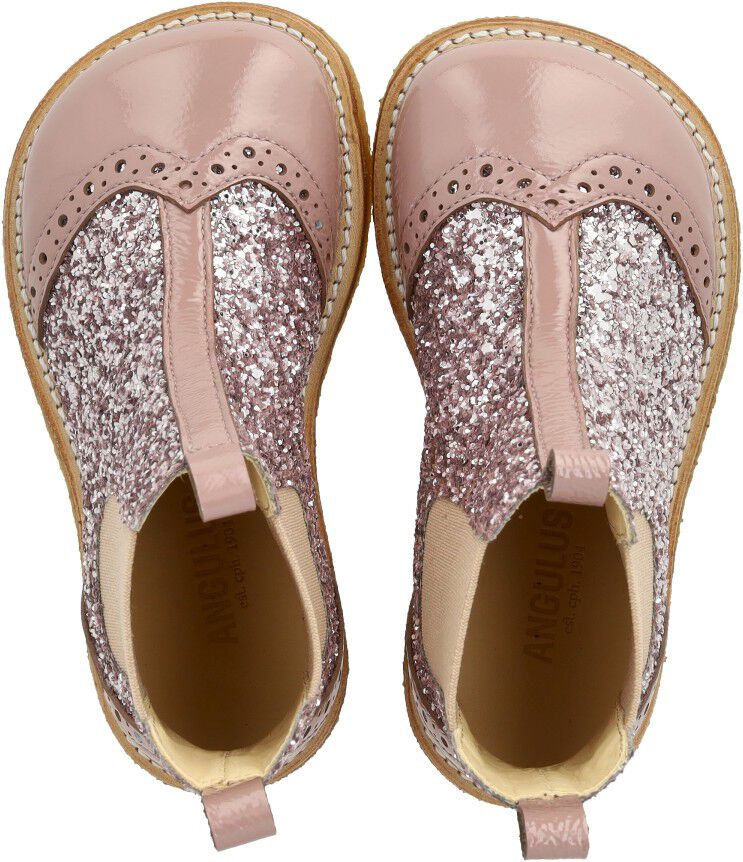 Chelsea St&oslash;vle Med Glitter Og Brogues Detaljer