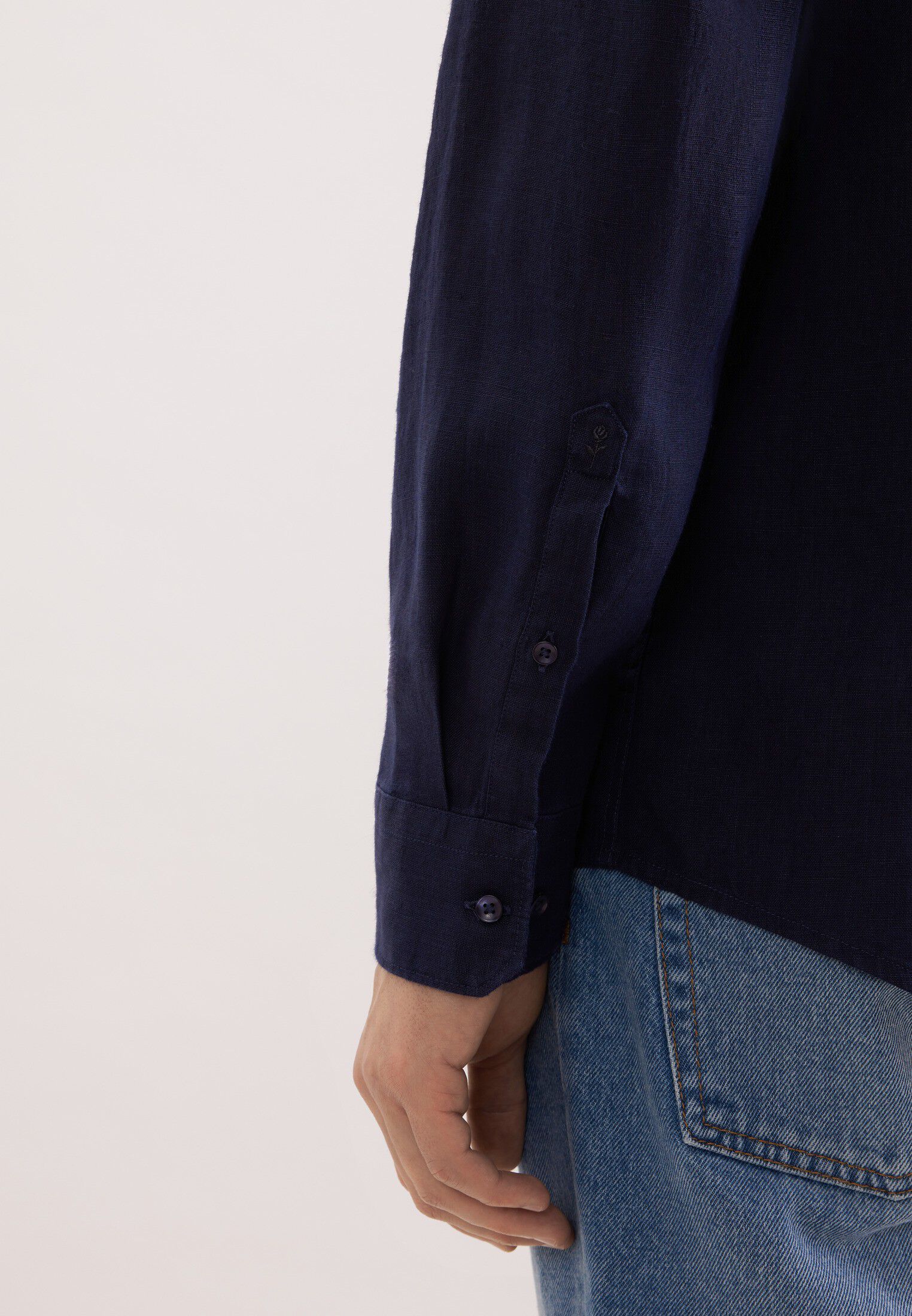 Linen shirt Slim 1/1 Kent-Collar Uni