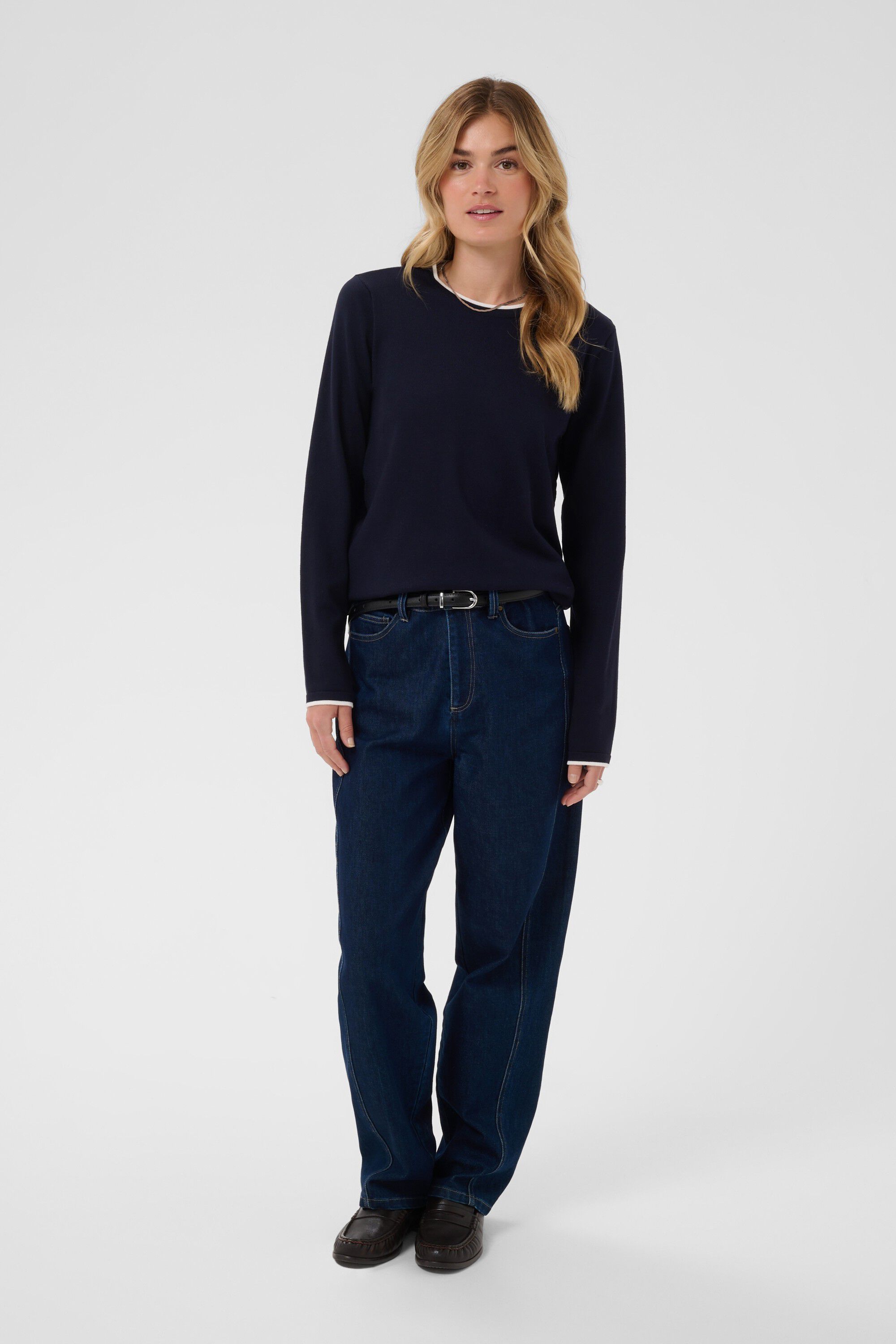 MilaSZ LS Contrast Pullover