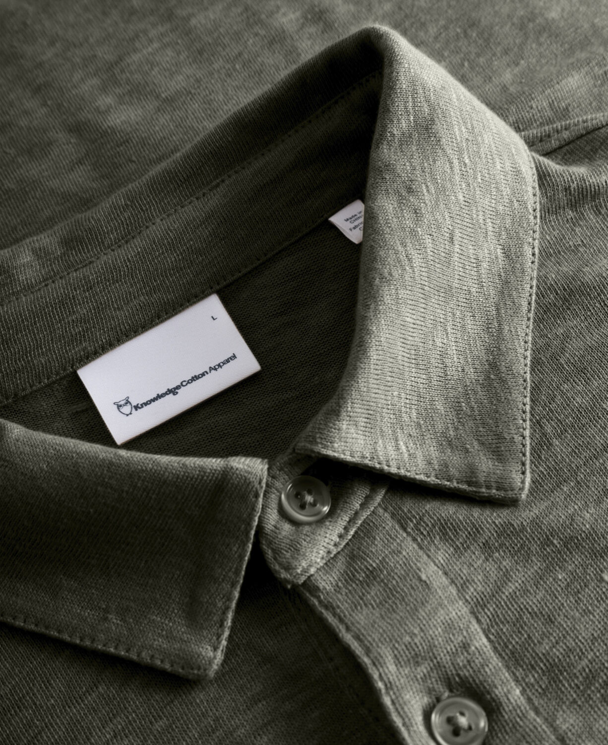 Regular linen polo - GOTS/Vegan