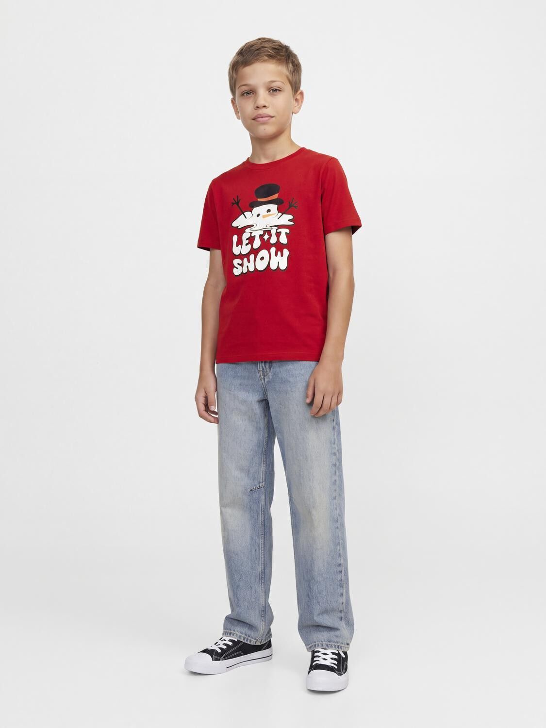 Jjxmas Fun Tee Ss Crew Neck Jnr