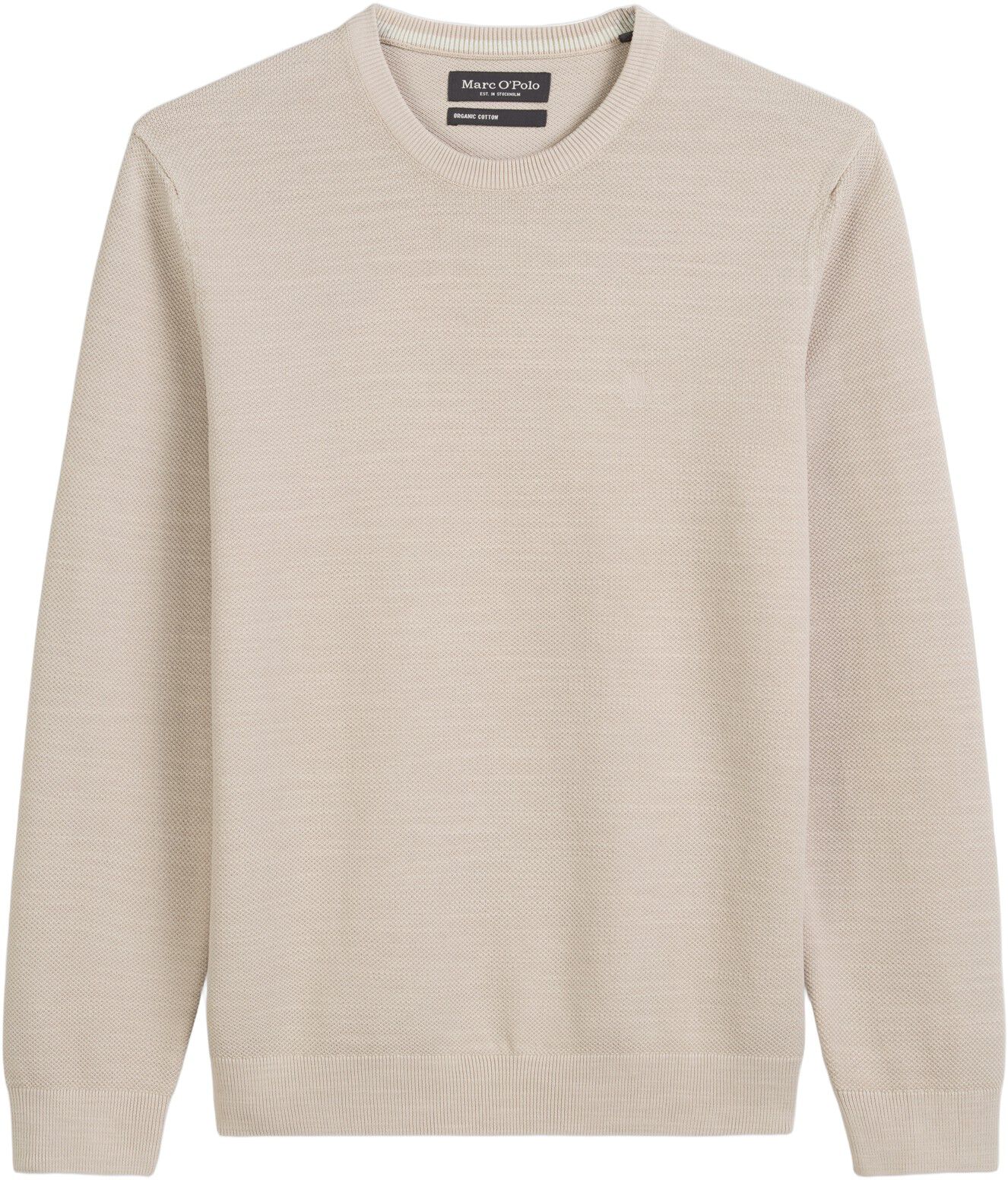 Crewneck, cotton slub, piqu&eacute; struct