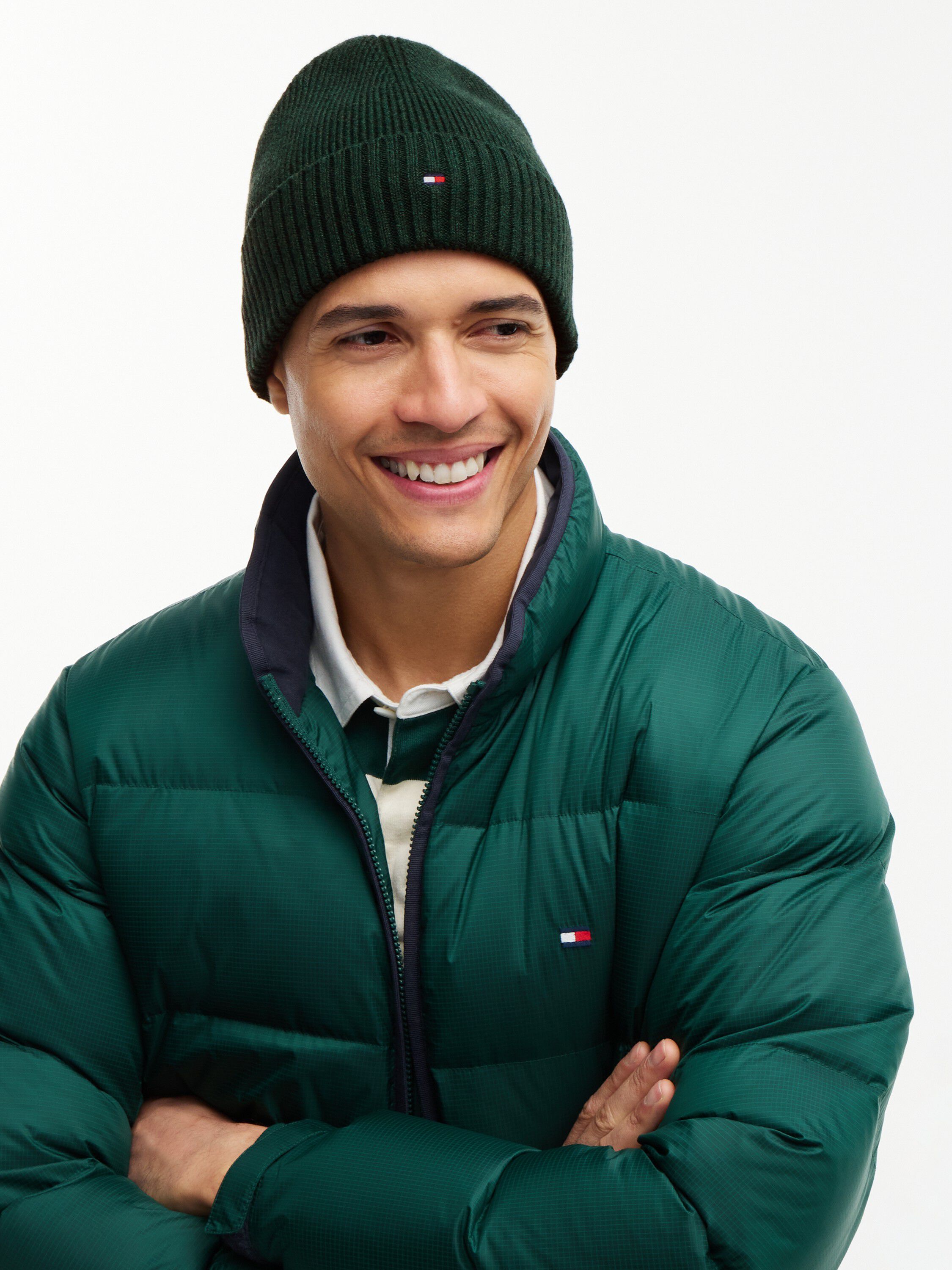 Hilfiger Flag Embroidery Beanie With Cashmere