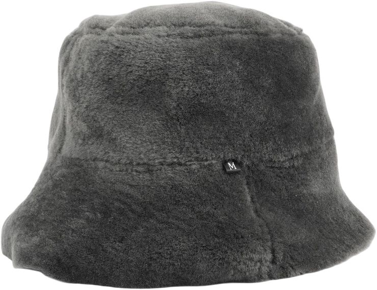 NANGA - DOUBLE FACE SHEARLING HAT W/ LEATHER DETAILS