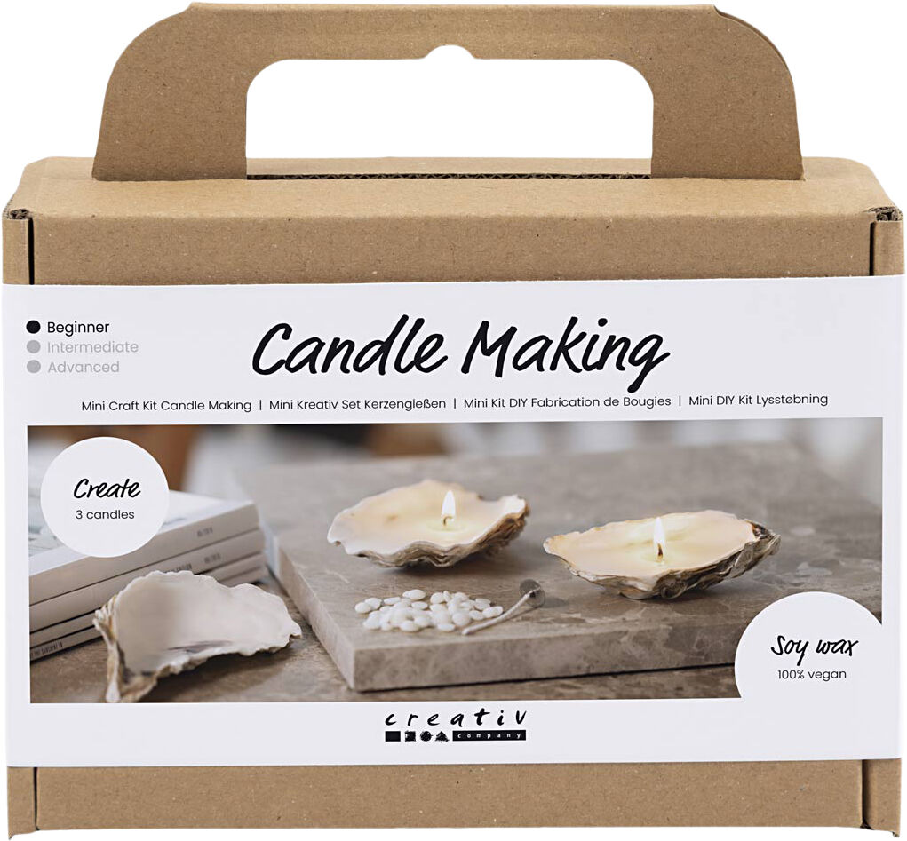 Mini DIY Kit Lysst&oslash;bning , Soyalys i &oslash;stersskaller