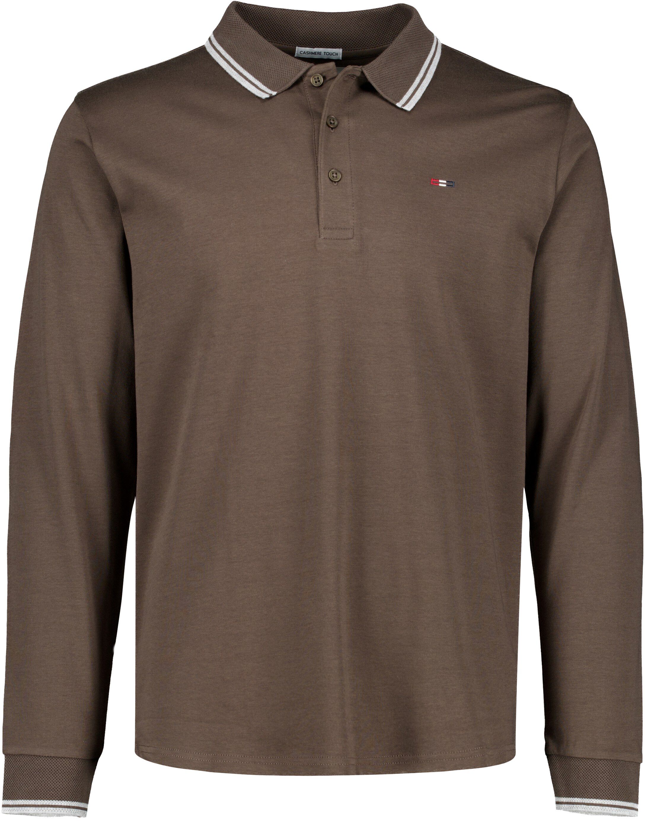 Cashmere touch polo L/S