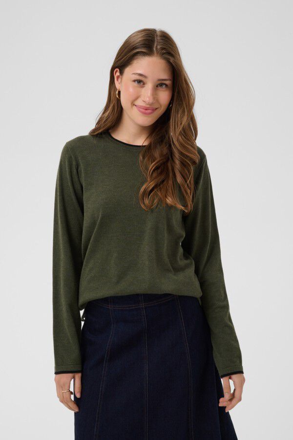 MilaSZ LS Contrast Pullover