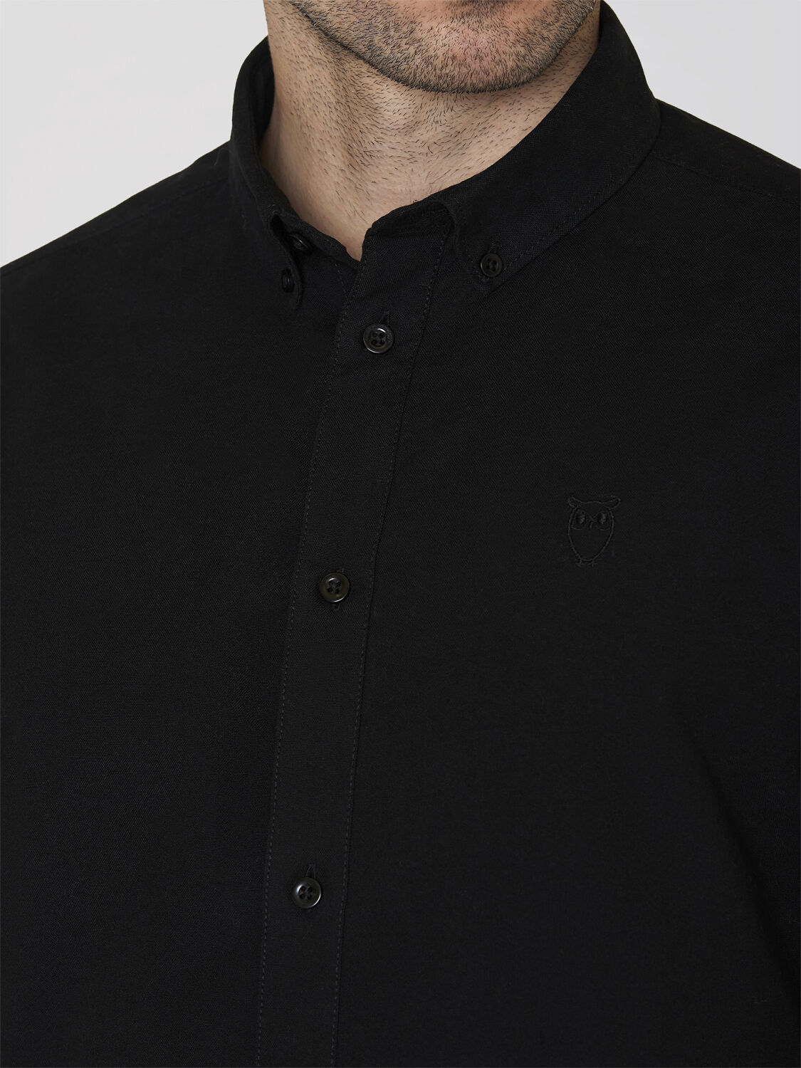 Harald Small owl oxford regular fit shirt - GOTS/Vegan