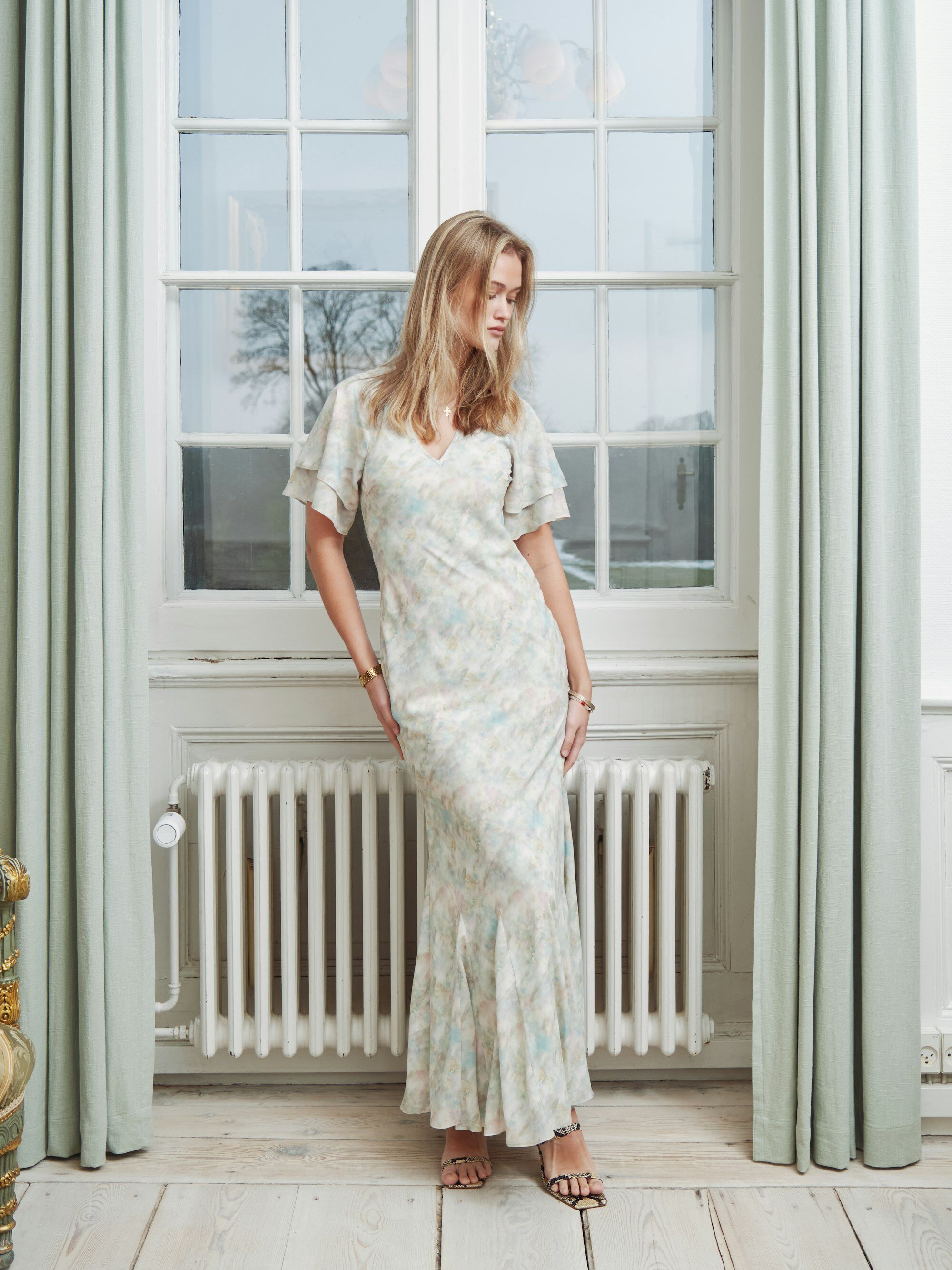 Celesse Print Chiffon Dress