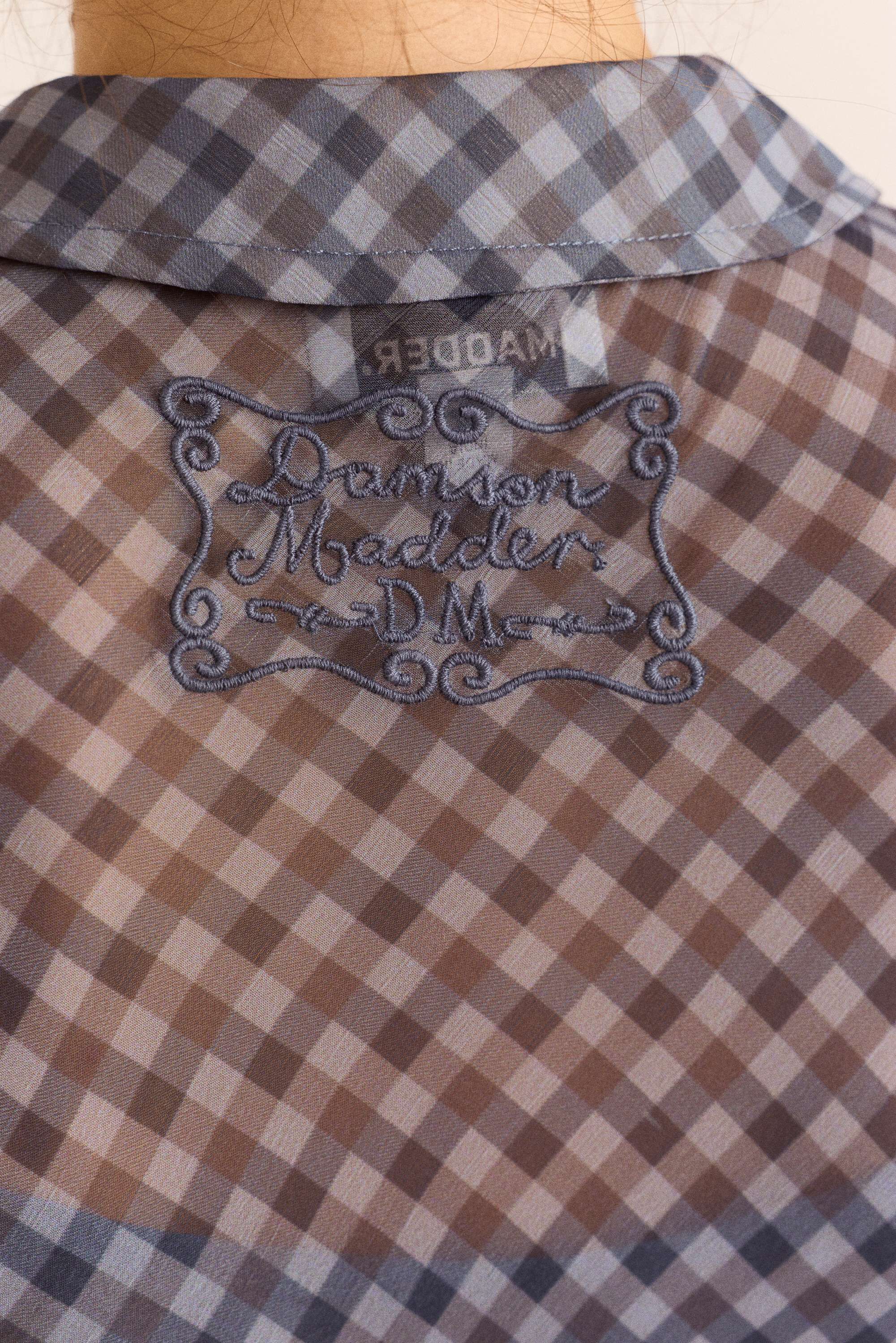 HUDSON MIDI DRESS - SHEER WILLOW GINGHAM