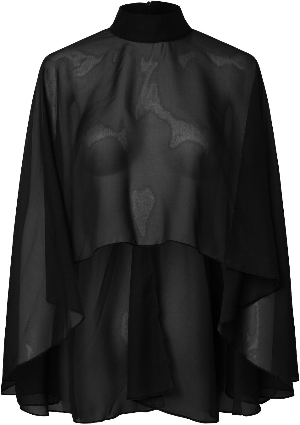 Pcabia High Neck Cape Wvn D2D