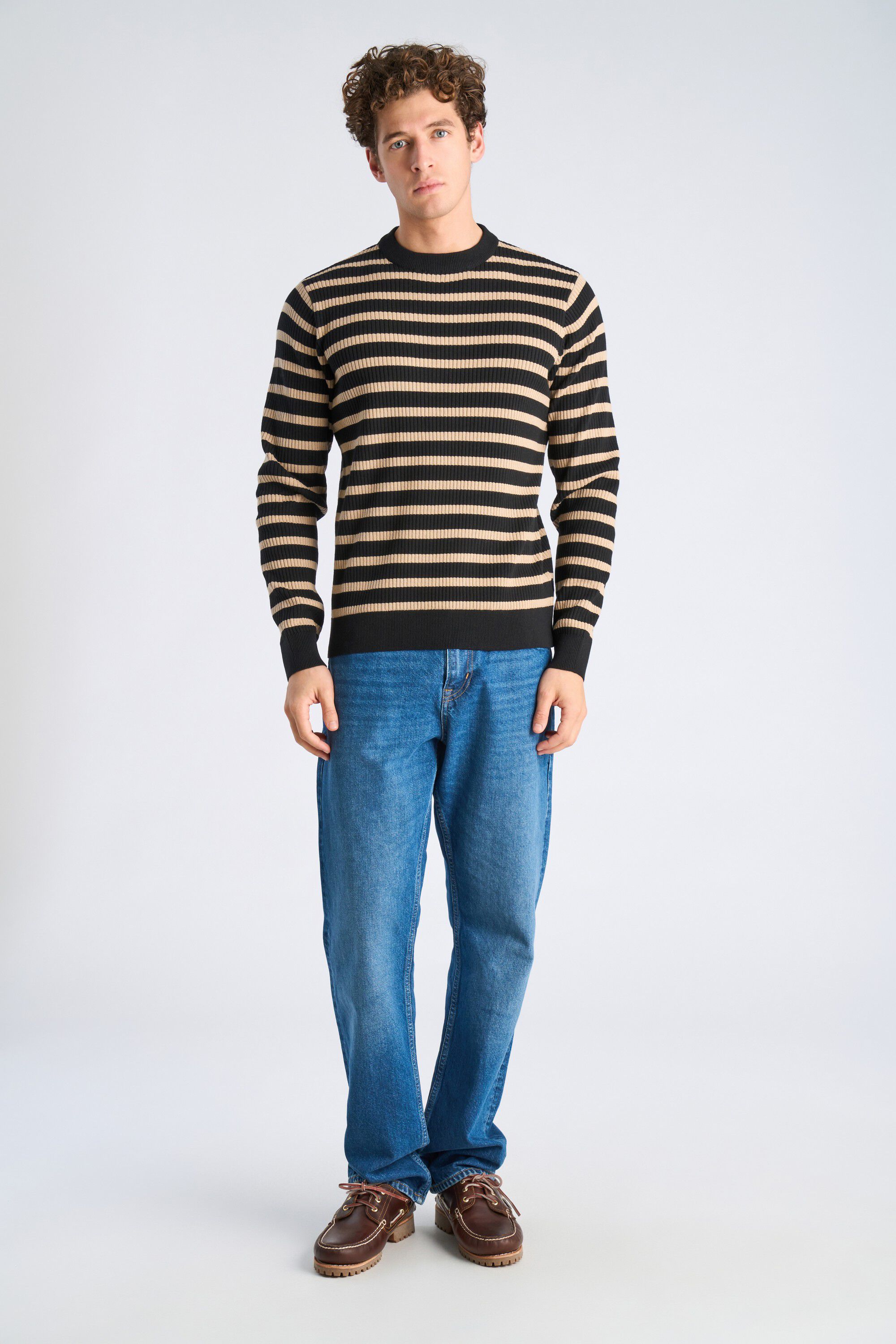 Recycled crew neck knit L/S