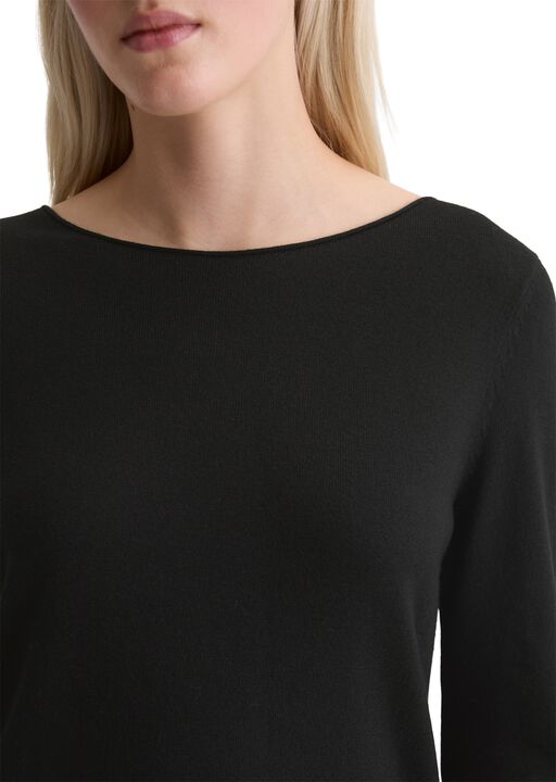 Pullover, longsleeve, boat neck
