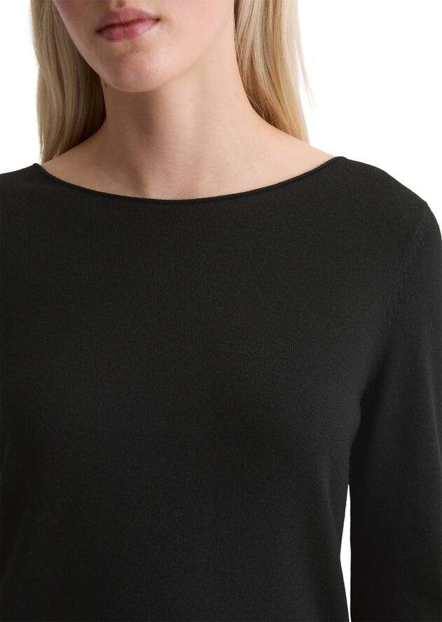 Pullover, longsleeve, boat neck