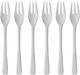 Kakegaffel Steel Line 16 cm 6 stk. Blankt stål