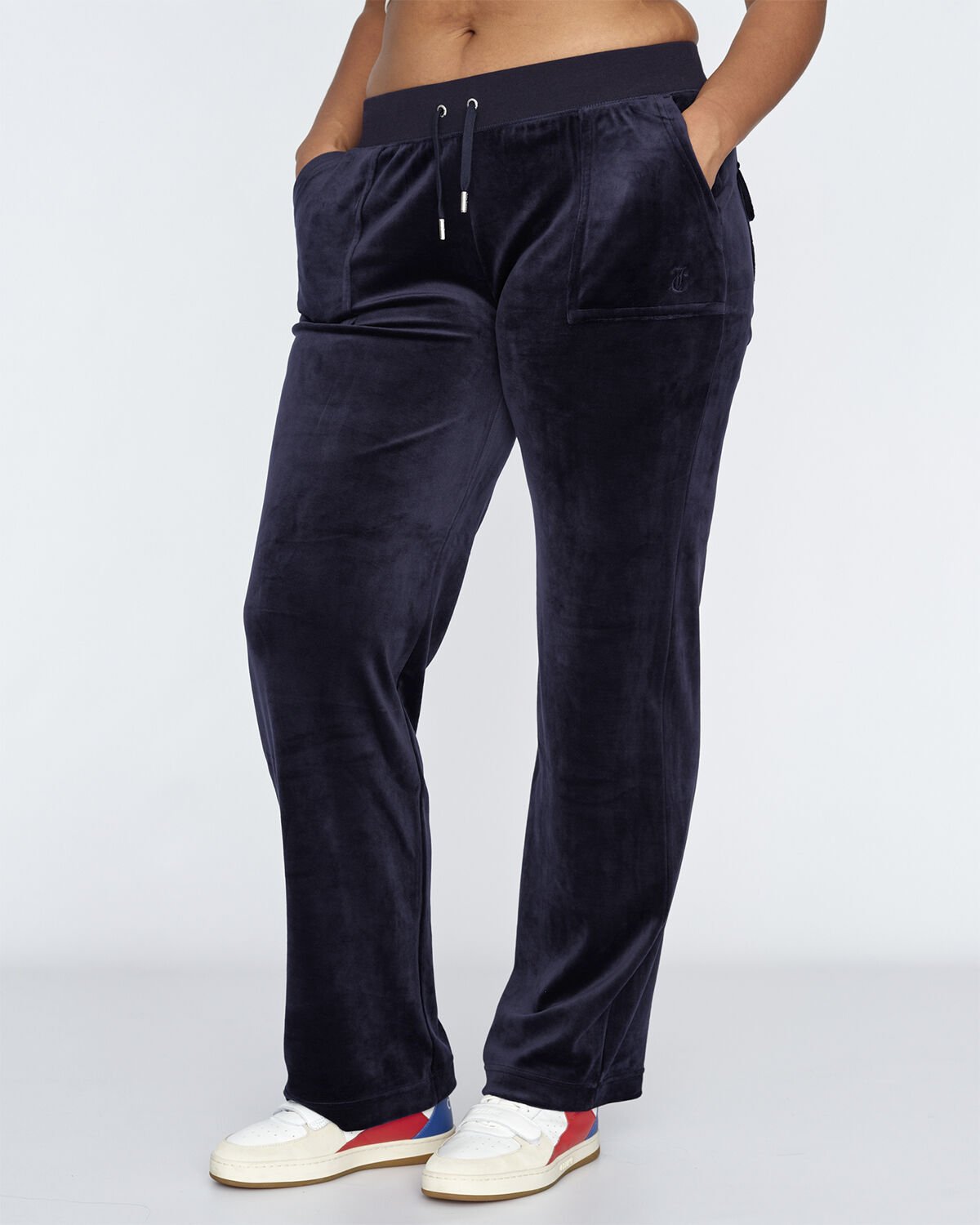 Del Ray Classic Velour Pant Pocket Design