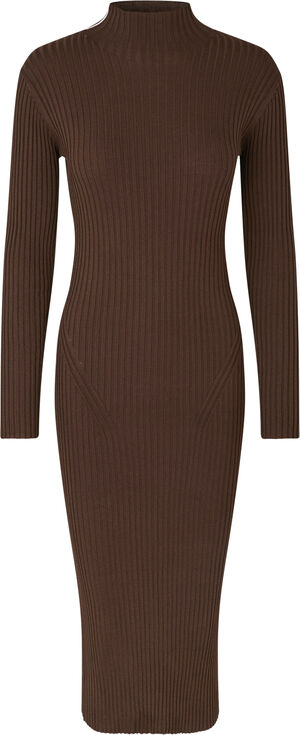 Long Sleeve Turtleneck Knit Dress, 2324 Viscose Rib
