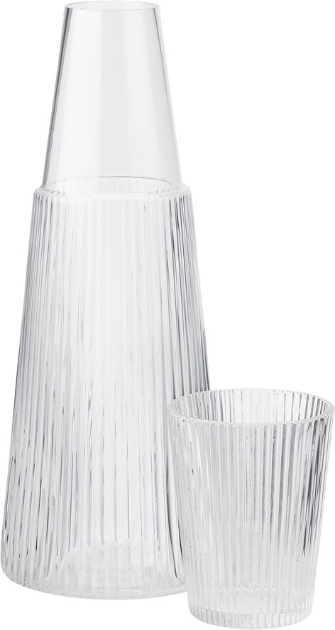 Pilastro karaffel med glass 1 l. clear