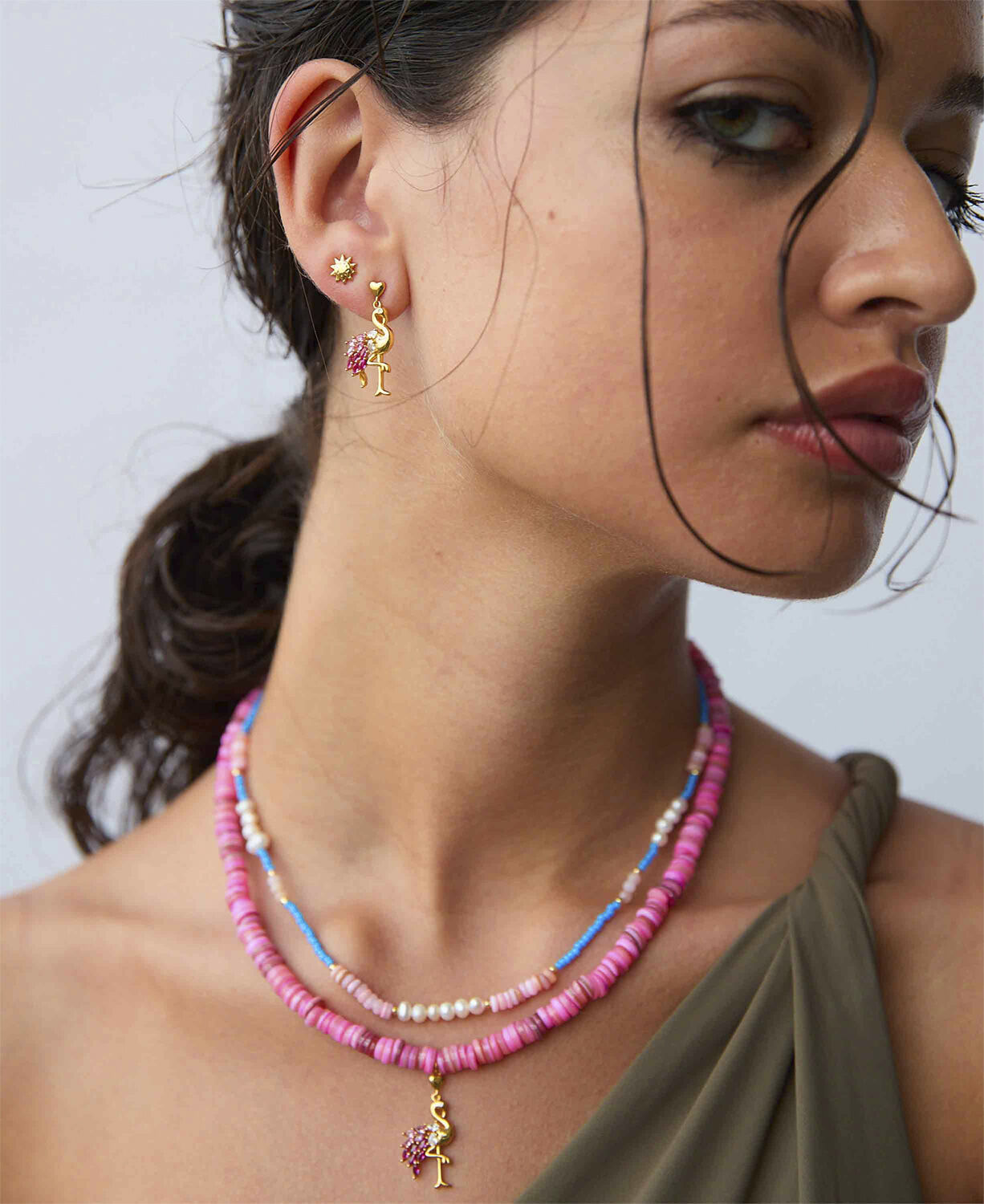 Pink flamingo &oslash;reringe