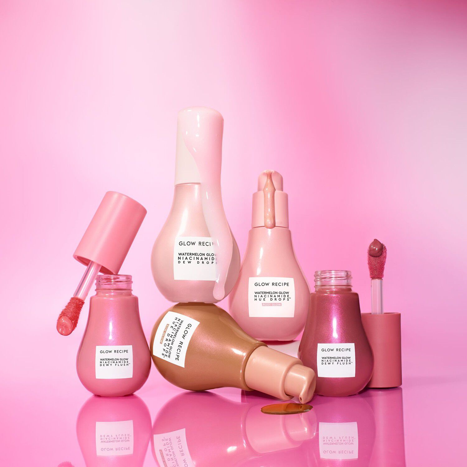 Watermelon Glow Hue Drops - Tonede rosa dr&aring;ber med niacinamid