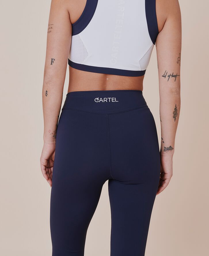 Sicilian high-waist flared leggings - Ocean