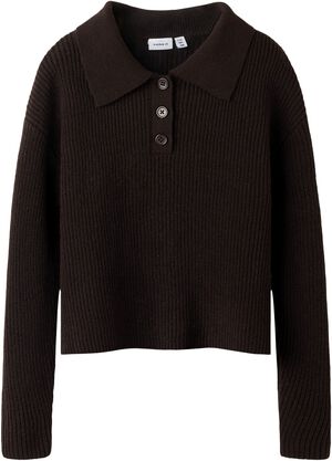 NKFNIA LS LOOSE POLO KNIT LNOOS