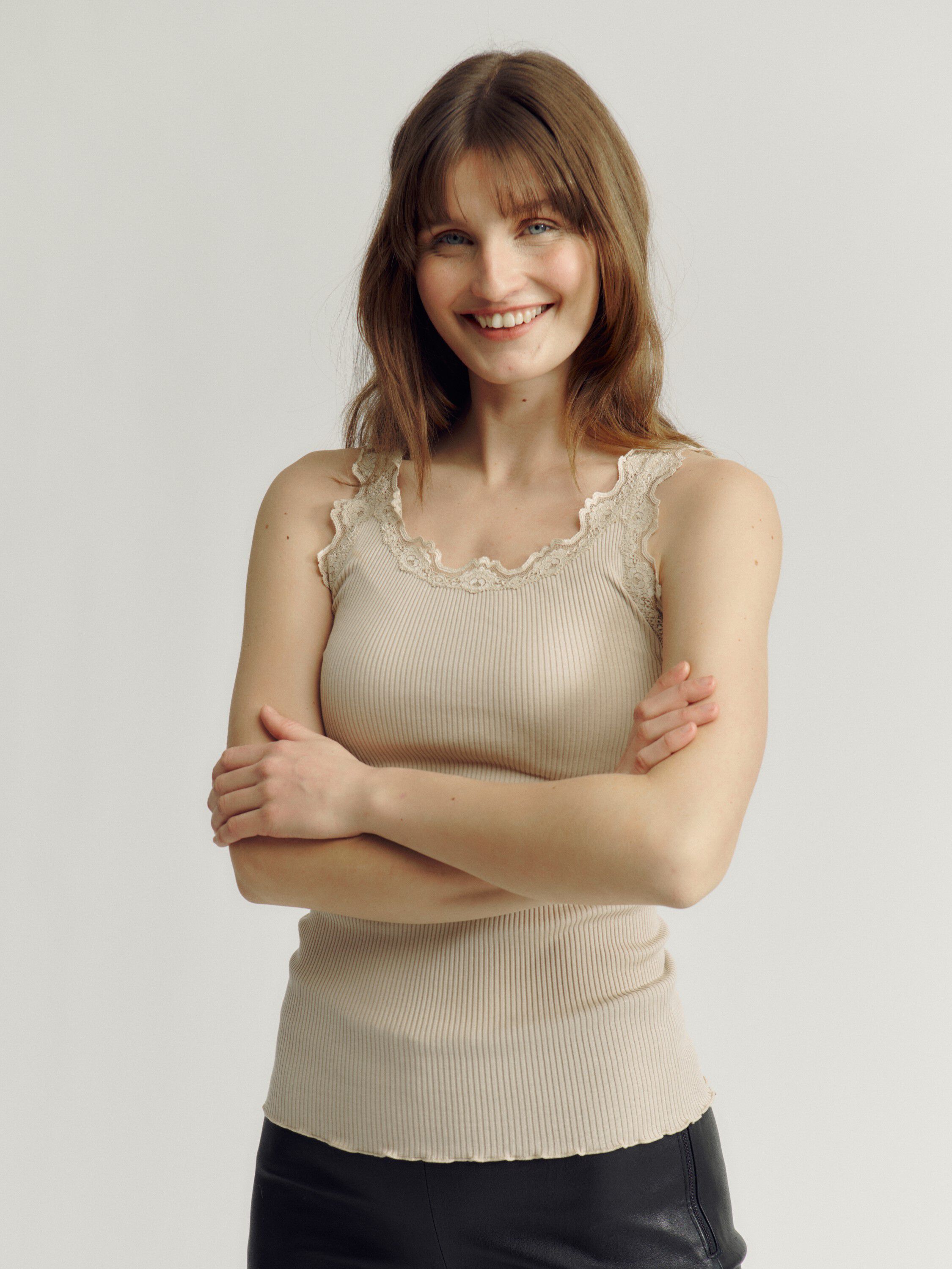 RWBabette Silk SL U-neck Lace Top