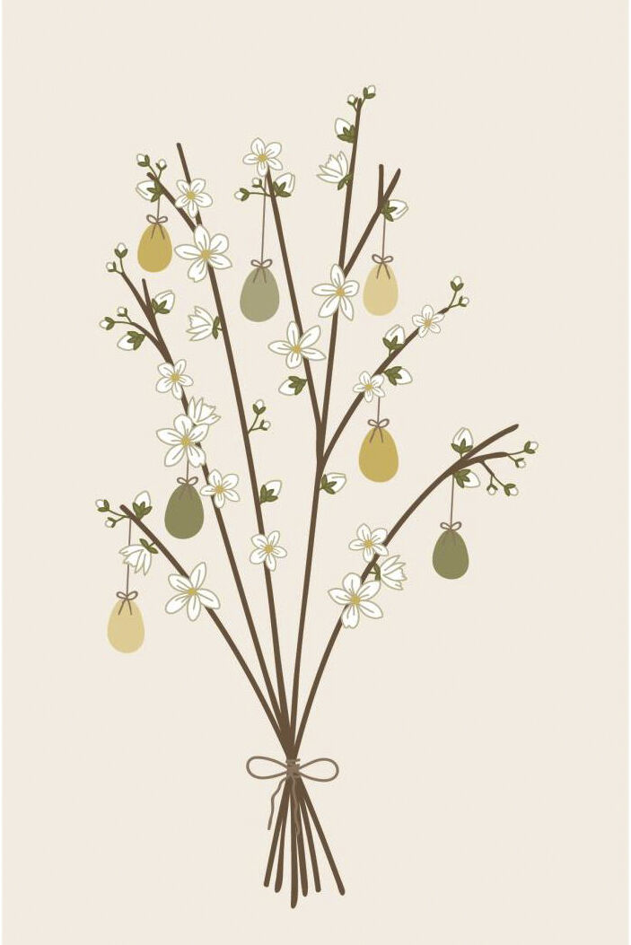 Serviet p&aring;skebuket 16 stk pr pakke