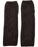 2682 Fingerless Glove Solid Chocolate Brown