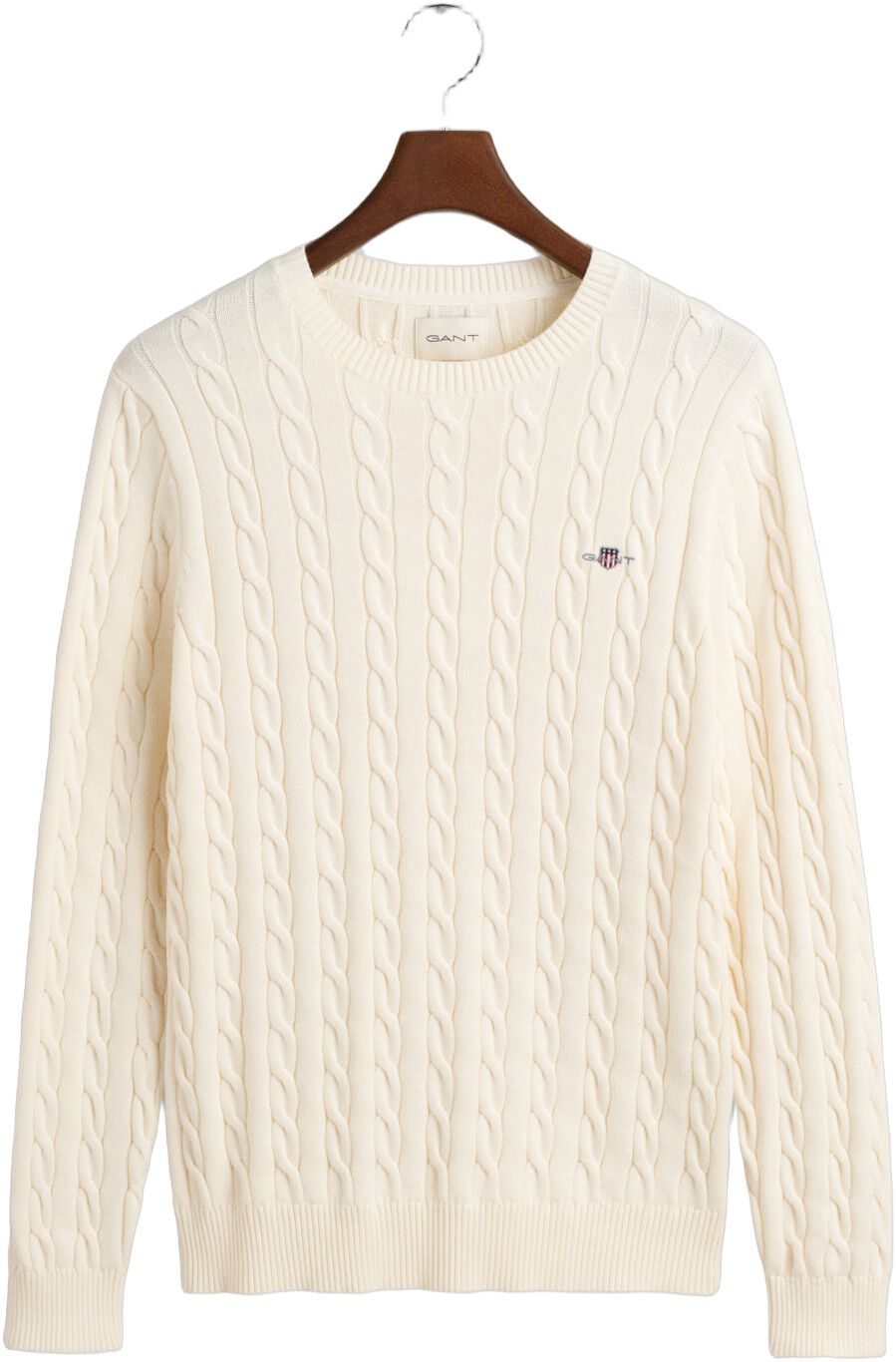 COTTON CABLE C-NECK