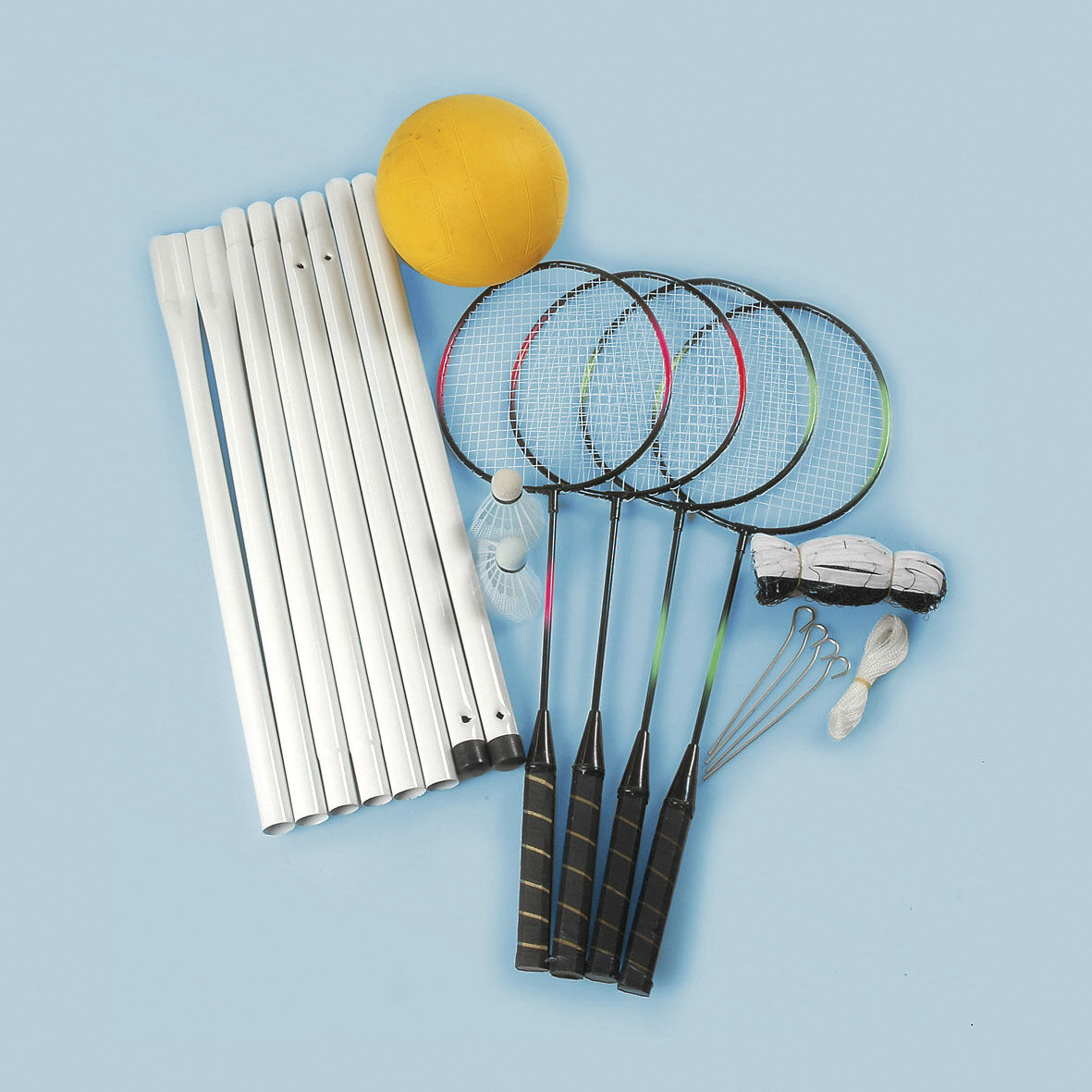 VOLLEY-4xBADMINTON KOMPLT