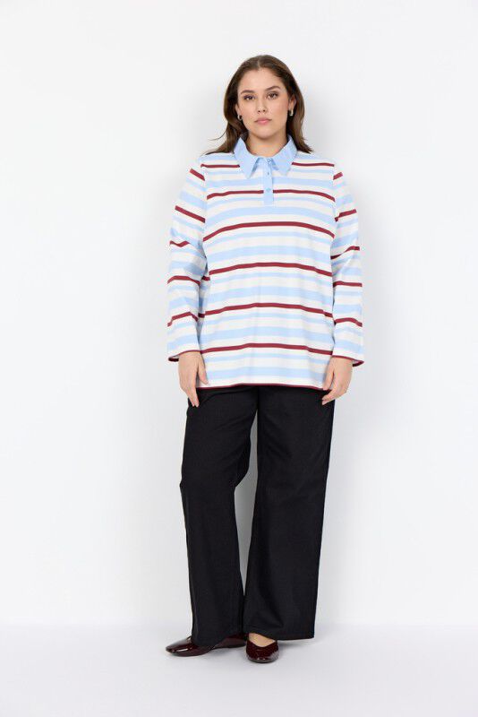 Curvy WA-CHRISTEL 2 T-shirt Lysebl&aring;