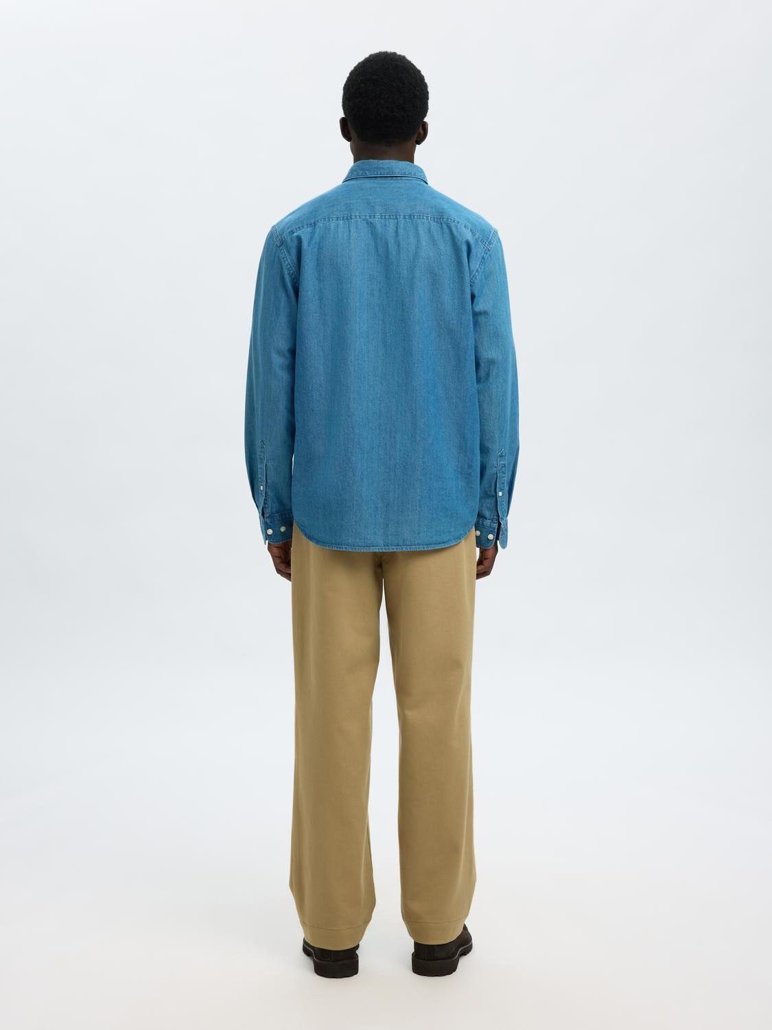 Slmregclaus Carlo Denim Ls Shirt Noos