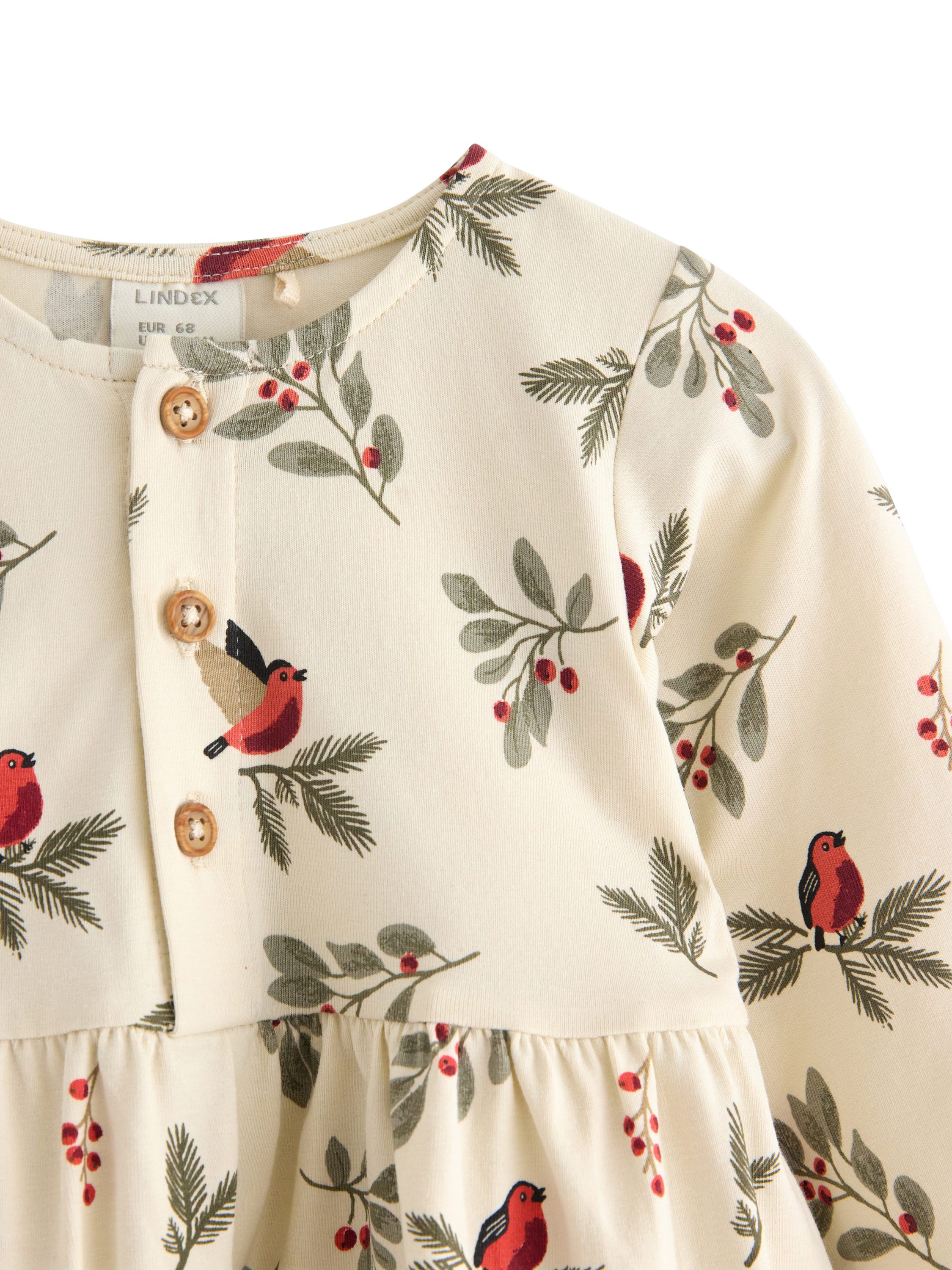 Langermet kjole i myk bomullsjersey