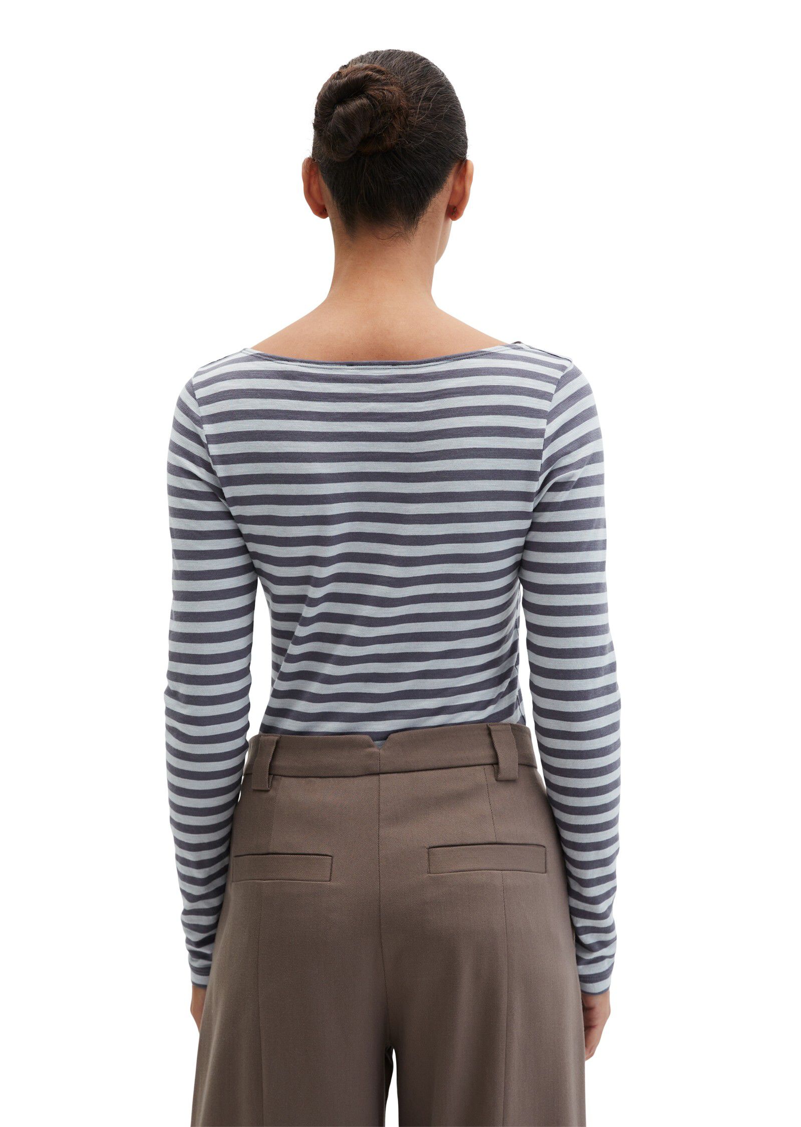 T-shirt, long sleeve, boat neck, st