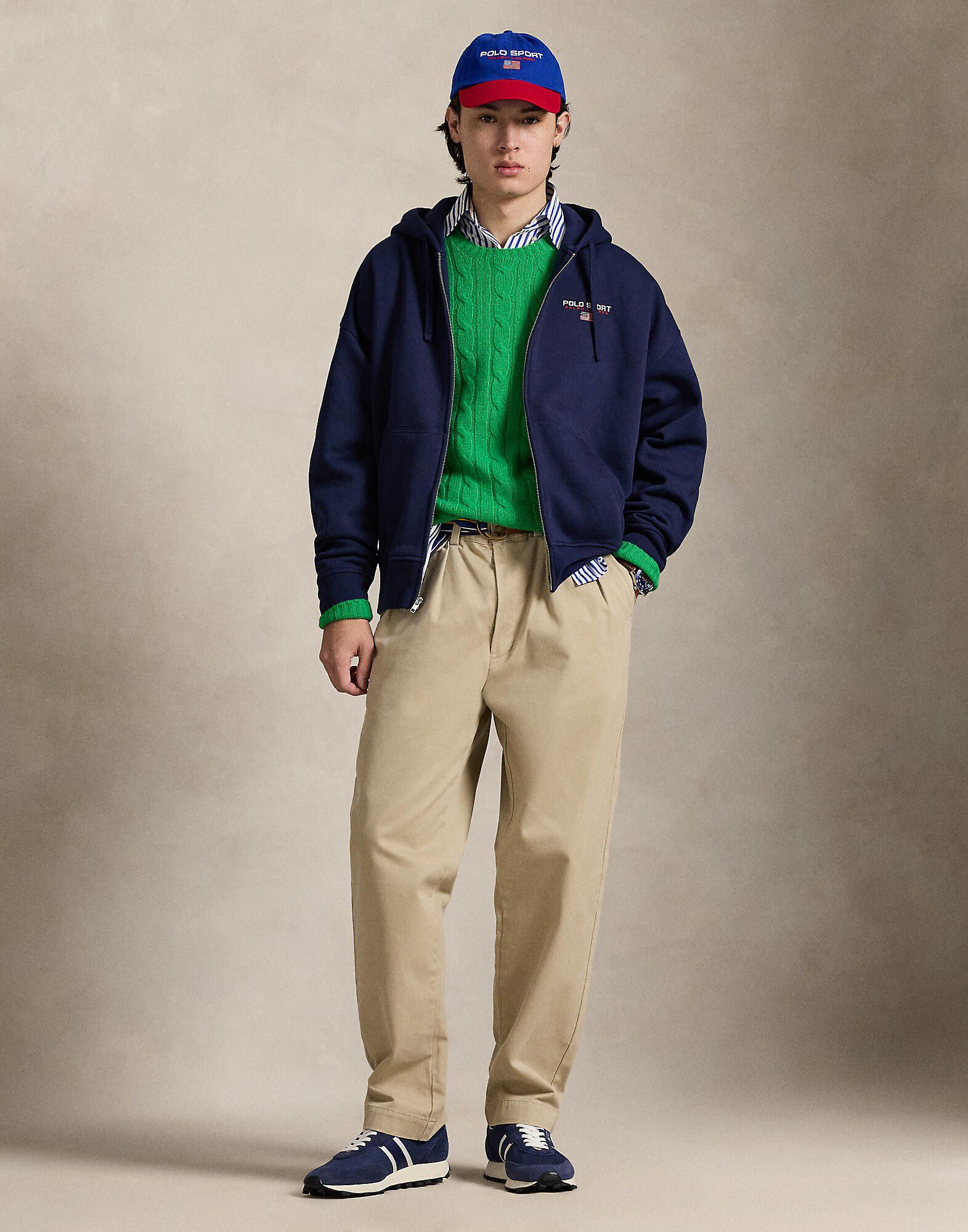 Relaxed Fit Polo Sport Fleece Hoodie