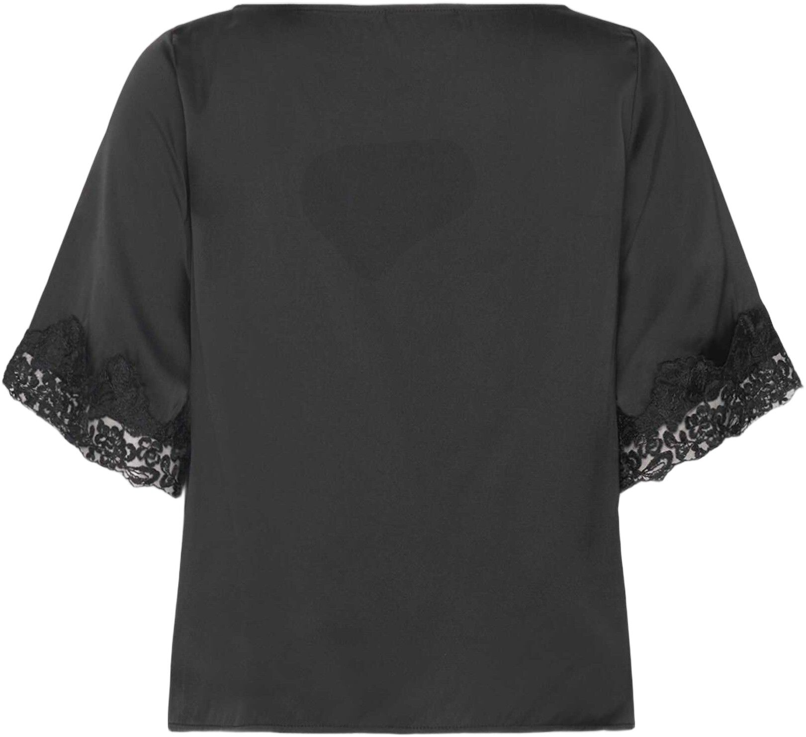 RWSatina SS Lace Boatneck Blouse