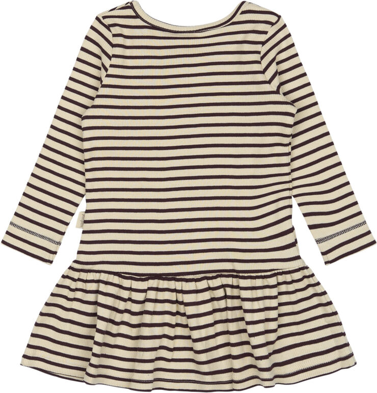 Dress L/S Modal Striped