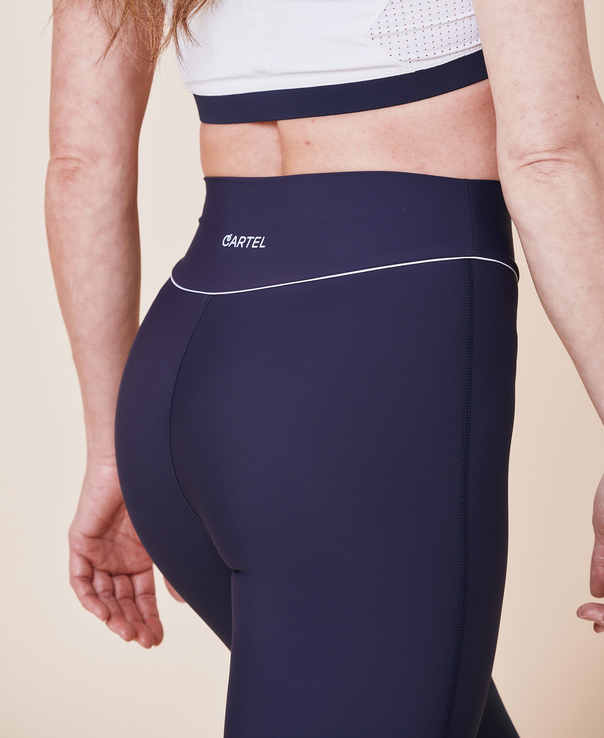 Peak high-waist flared brushed leggings - Ocean