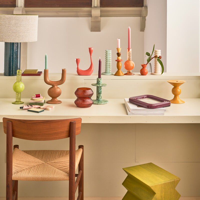 Urban Nature Culture candle holder Tebongo, sea foam