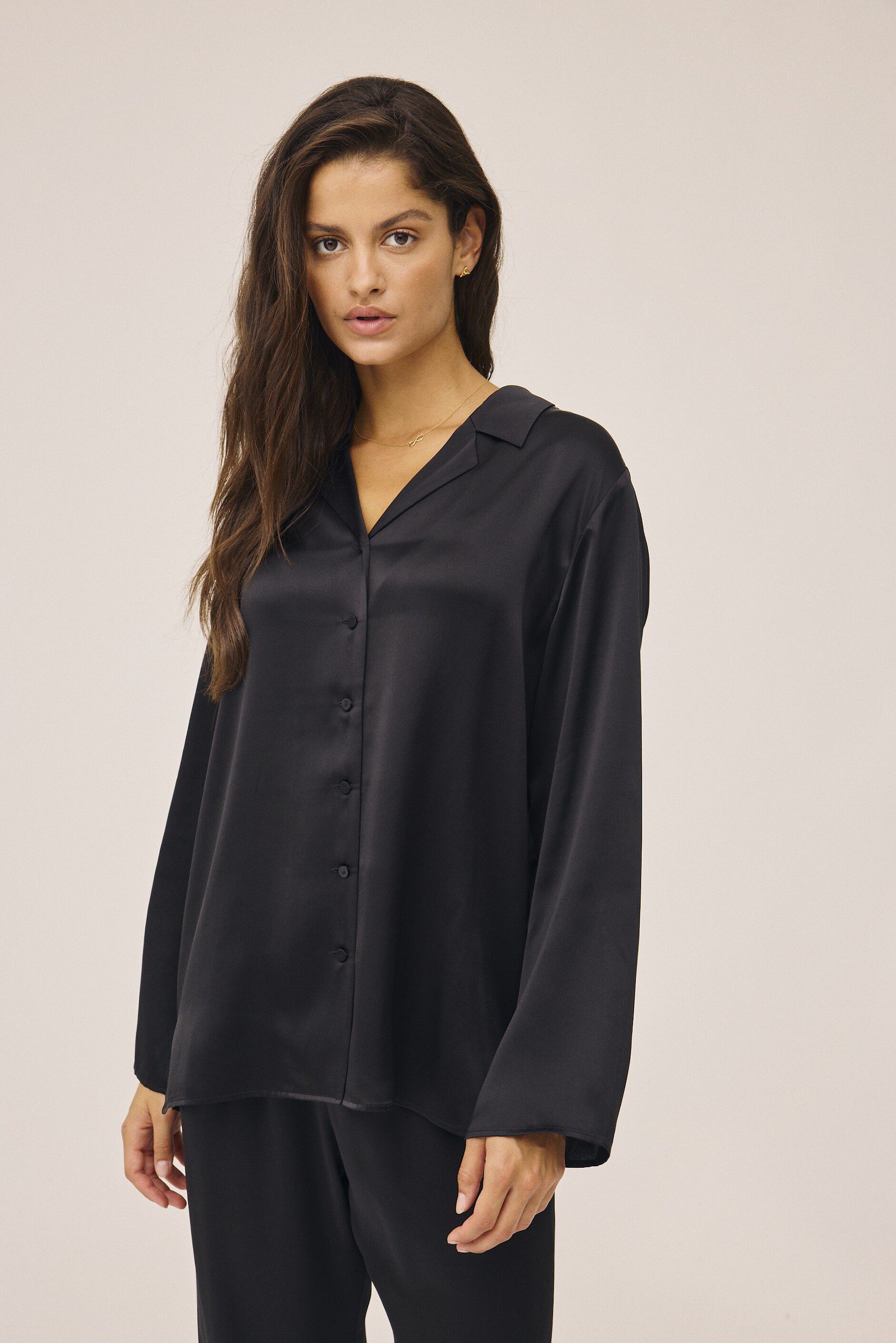 Moon 1 G - Pyjamas Shirt, 100% Silk
