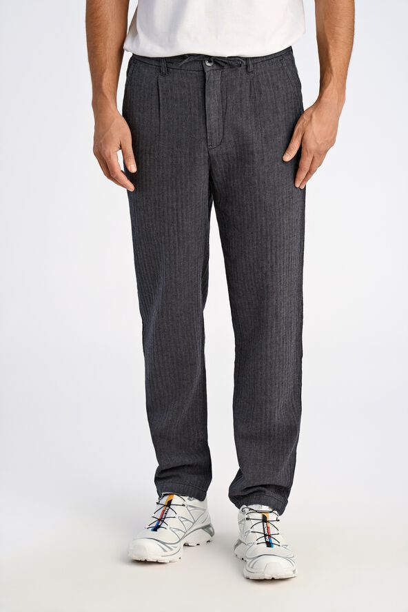 Linen blend herringbone pants