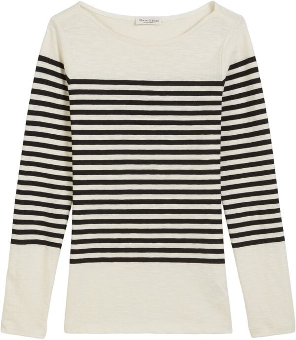 T-shirt, long sleeve, boat neck, st