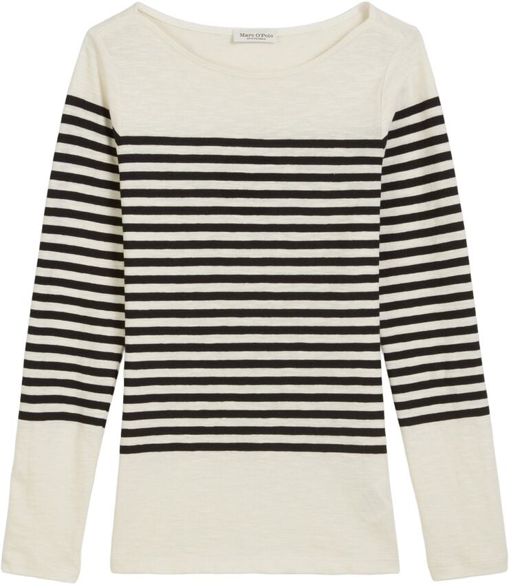 T-shirt, long sleeve, boat neck, st