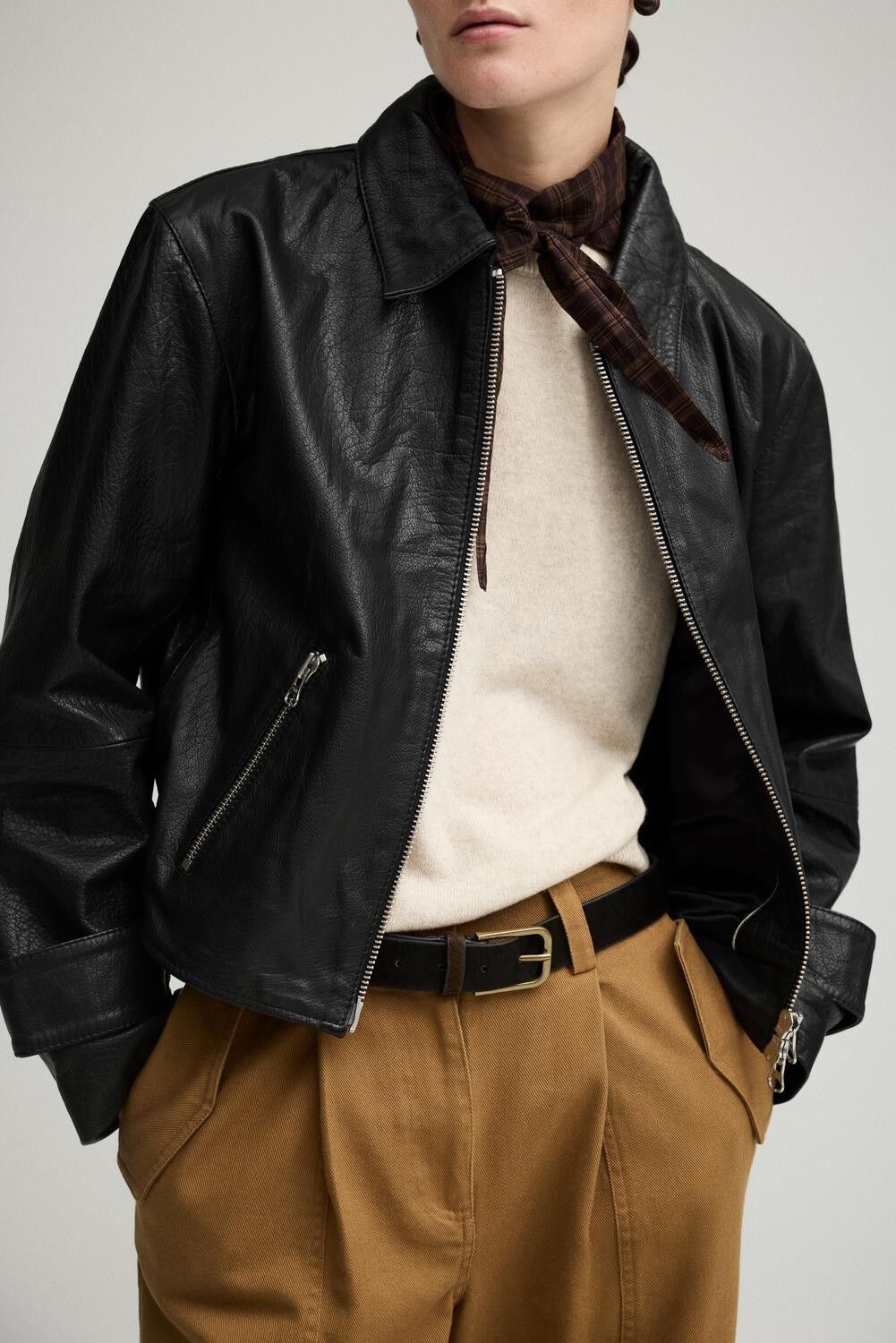 Roumagda L/S Leather Jacket
